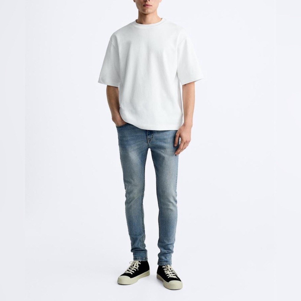 Zara Skinny Light Blue Denim Jeans 34 Size